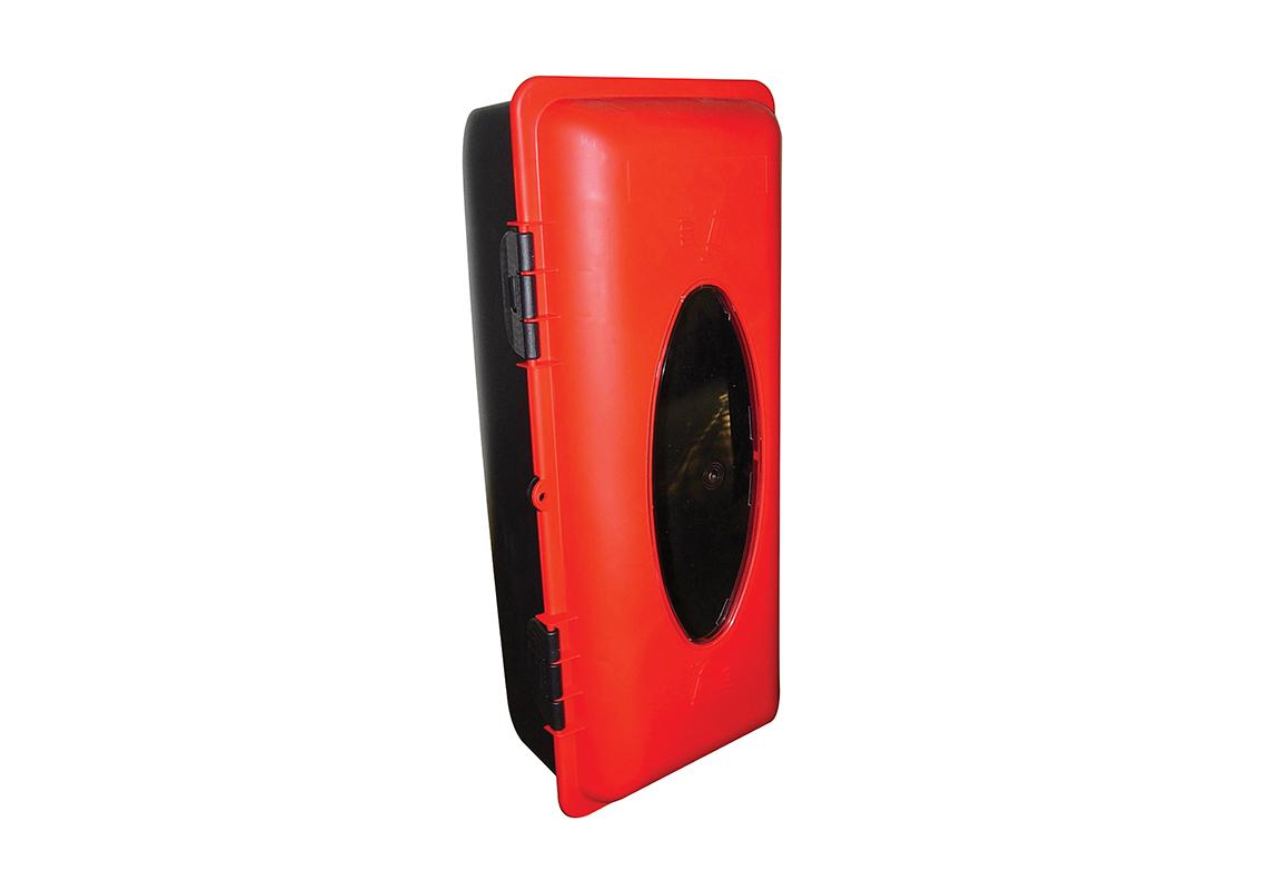 Extinguisher box 6kg red nylon belt